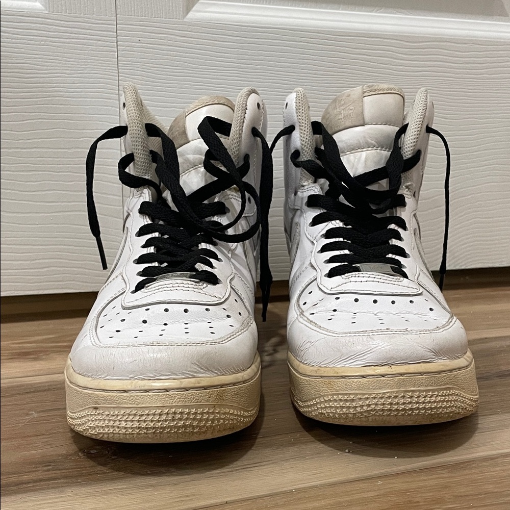 Nike Airforce High-Top Sneakers with Black Laces